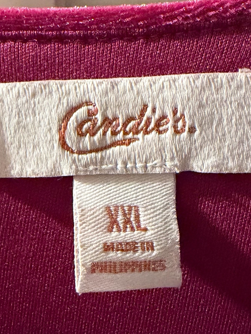 Candie's Fuchsia Pink Velvet Jumpsuit